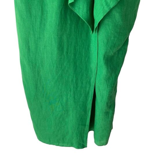 Reiss Esme Green Linen Sheath Dress with Pockets NWOTS size 4 - Picture 7 of 12
